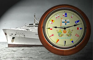 Oriana Orient Line Uhr, SS Oriana Holz Empfang/Buchung Bürouhr - Bild 1 von 2