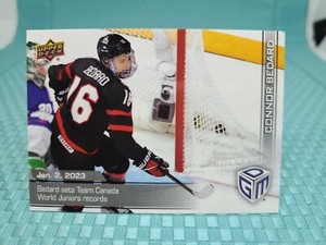 Photo Variant - 2023 UD Team Canada Connor Bedard UD Game Dated Moments #1V