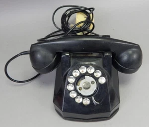 Vintage Automatic Electric Rotary Telephone Black Bakelite 1940s - Picture 1 of 4