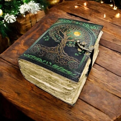 400-страничный большой винтажный кожаный журнал Grimoire, журнал Tree of Life Fat. - Изображение 1 из 4