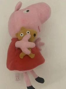 TY Beanie Babies PEPPA PIG con Oso de Peluche Bolsa de Frijoles de Peluche 8" 2016 - Imagen 1 de 5