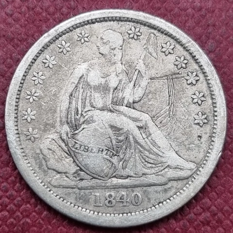 1840 Seated Liberty Dime 10c Better Grade VF Details #60330 Cover