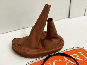 Gear gaiter in Tan colour leather + tan stitch Fits Land Rover Defender TDI TD5 - Picture 1 of 1