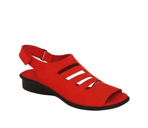 ARCHE SAORNA WOMENS NUBUCK CUT-OUT SLINGBACK SANDALS RED US 10 - Picture 1 of 3