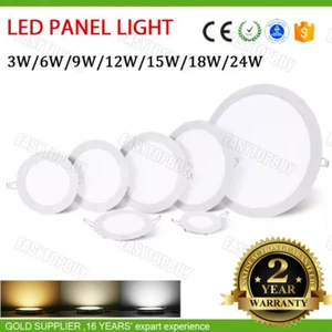 LED Panel Einbaustrahler 230V Deckenleuchte Einbau Leuchte Rund Spot flach slim - Bild 1 von 19