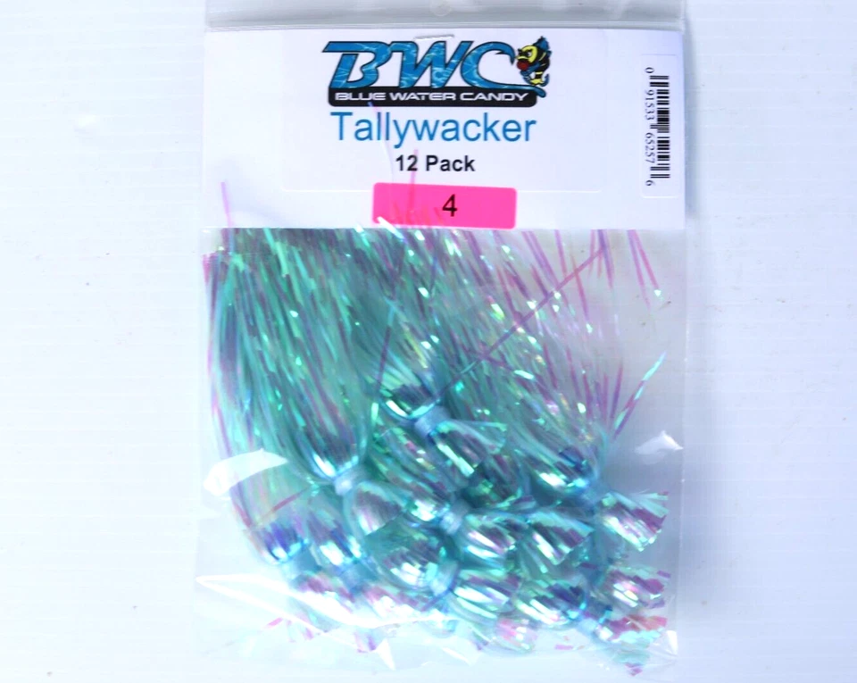 Blue Water Candy TALLYWACKER paquete de 12 faldas de señuelo de arrastre Mylar 4,5" AZUL CLARO Foto 1 de 1
