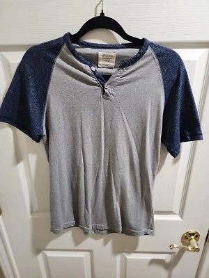 Camiseta Alpha Beta Para Hombre Mediana Azul Gris Manga Corta Adulto Algodón Poliéster Foto 1 de 3