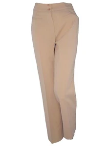 Pantalone Da Donna Crema A Gamba Dritta Elegante Business Taglia it 42 M Medium - Picture 1 of 4