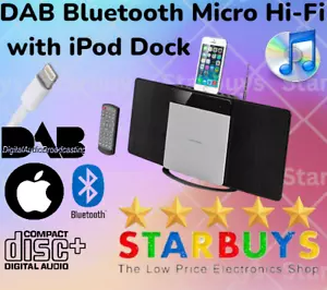 Sandstrom Vertical Hi-Fi Music System iPod Dock/Bluetooth/CD/DAB/FM Clock/Radio - Picture 1 of 10