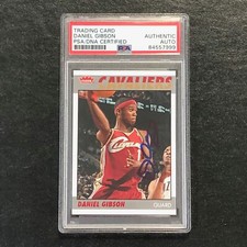 2007-08 Fleer #46 Daniel Gibson Signed Card AUTO PSA Slabbed Cavaliers
