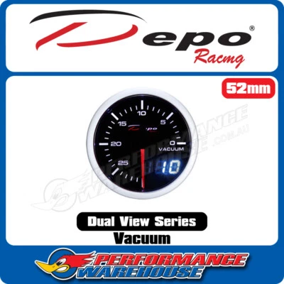 Depo Racing Vacuum Stepper Motor Gauge 52mm Dual View, Race, Drift - Image 1 of 4