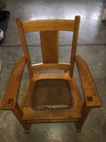 Genuine CHARLES P LIMBERT Mission Oak Arts Crafts ROCKER Rocking CHAIR Cover