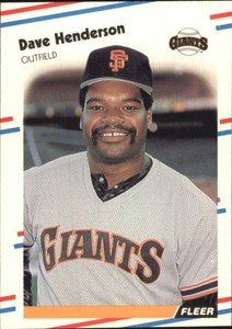 1988 Fleer Baseball Glossy #84 Dave Henderson 