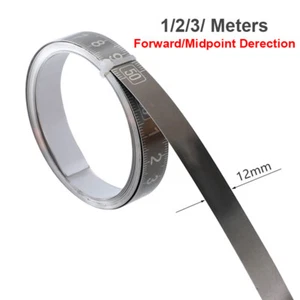 Stainless Steel Self Adhesive Tape Measure For Workbench 1/2/3Meters Thick 25mm - Picture 1 of 5
