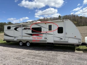 CROSSROADS RV 2010 SUNSET TRAIL DECALS 105x7" TOP SPEAR STRIPES L&R CAMPER - Picture 1 of 4