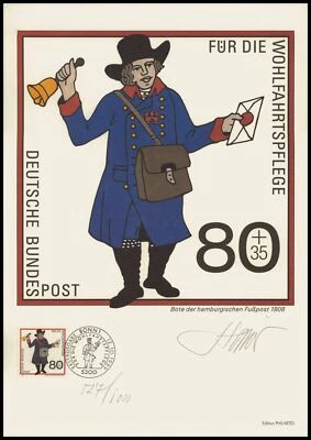ART-EDITION 1989 GERMANY 1438 POSTMAN 1808 HAMBURGER POST - Ltd. 1.000!! - Image 1 of 3