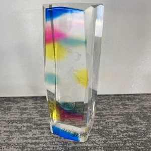 Vintage Heavy Glass Holographic Unicorn Paperweight - Picture 1 of 13