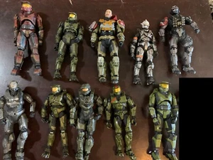 HALO ACTION FIGURE LOT x10 spartan, master chief, emile, hayabusa, etc. - Picture 1 of 7