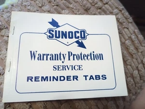 Vintage Sunoco Warranty Protection Service Reminder Tabs Booklet (FULL) N.O.S. - Picture 1 of 3