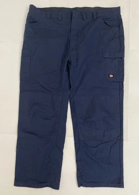 Red Kap Work Pants Mens Navy Blue Size 46x37 Cargo Pockets Stretch Waist Uniform - Image 1 of 4