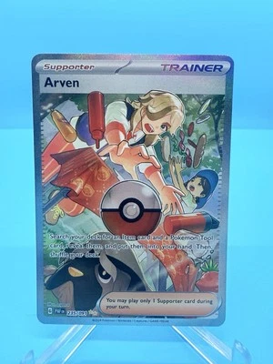 Arven #235/091 – NM – Pokémon Paldean Fates – Full Art Supporter Card - Image 1 of 2