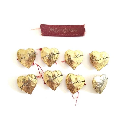 VTG 90s YSL Yves Saint Laurent Gold Metal Replacement Belt Hearts For Crafting - Image 1 of 4