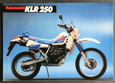KAWASAKI KLR250 MOTORCYCLE Sales Leaflet c1993 #P/N 99948-1061 ALL-E II-X - Image 1 of 2