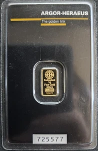 1g 0,9999 Feingold / Argor-Heraeus Assayer! - Bild 1 von 2