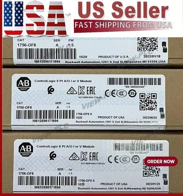 New Factory Sealed AB 1756-OF8 SER A ControlLogix 8 Pt PLC Output Module 1756OF8 - Image 1 of 4