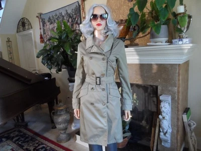 Prada Light Brown Nylon Trench Coat Size IT 38- US 2 - Image 1 of 4