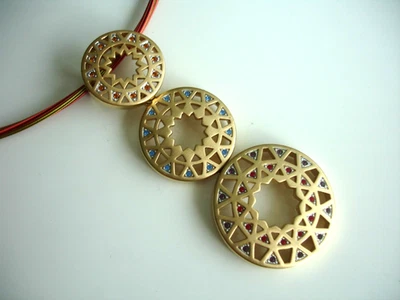 Pierre Lang  2 X Anhänger  GO matt Zirkonia - Bild 1 von 3