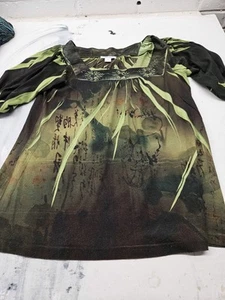 dress barn Womens medium Blouse Green - Picture 1 of 3