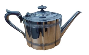 Silver Plated Teapot Vintage Ornate Collectable Hinged Lid Sheffield  - Picture 1 of 11