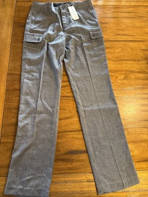 NUEVO CON ETIQUETAS NIÑOS JANIE AND JACK VESTIDO PANTALONES VACACIONES GRIS CINTURA AJUSTABLE TALLA 14 Foto 1 de 4