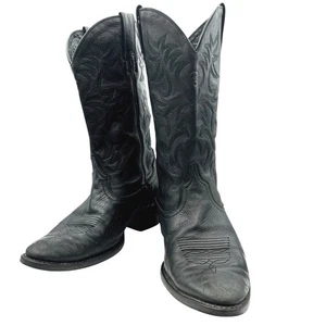 Ariat (34770) Men's Black Leather Flame Stitch Western Cowboy Boots SZ 11 EE - Picture 1 of 10