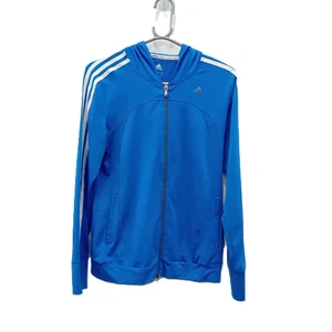 Adidas Sports Jacket UK S 8-10 Mens Blue White Clima Cool Zip Up Excellent - Picture 1 of 7