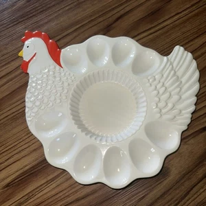 Teleflora Exclusive Rooster Deviled Egg Plate platter serveware made in Portugal - Picture 1 of 9