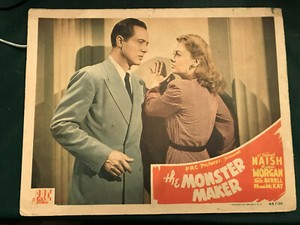 The Monster Maker 1944 PRC 11x14" horror lobby card Wanda McKay Terry Frost