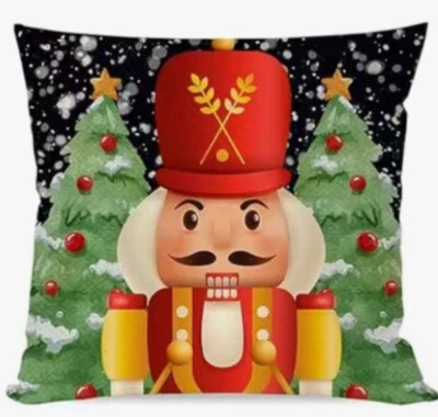 Funda Almohada CASCANUECES Soldado Árbol Navidad Invierno Vacaciones Decoración del Hogar Foto 1 de 4