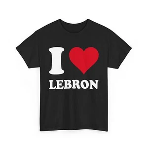 Red Heart I Love Lebron T-Shirt - Picture 1 of 12