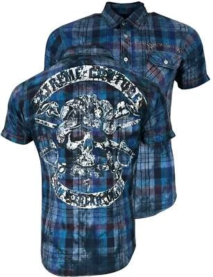 Xtreme Couture by Affliction Men's Button Down Shirt Dont Tread - Image 1 of 4