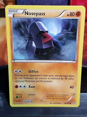 Pokémon TCG Card Nosepass 78/160 XY Primal Clash Pokemon