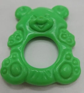 Vintage The First Years Baby Teether Teething Ring - Green BEAR 1976 - Picture 1 of 14