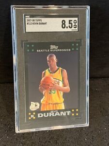 Kevin Durant 2007-08 Topps Black Rookie RC SGC 8.5 SuperSonics/ Nets