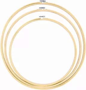 3 Pieces 14/16/18Inch Large round Embroidery Hoops Kit, Cross Stitch Hoop Rin... - Picture 1 of 1