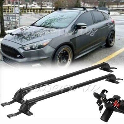 For Ford Fiesta 00-2020 43.3" Car Cross Bar Luggage Carrier Top Roof Rack w/Lock Foto 1 de 4