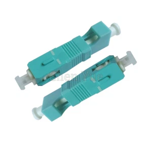 2pcs Fiber Optic SC LC Adapter SC Male to LC Female OM3 Hybrid Adapter Connector - Picture 1 of 5