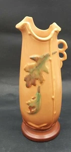 Weller Pottery Oak Leaf 1930s Brown Art Deco Vase 8.5" tall - Bild 1 von 11
