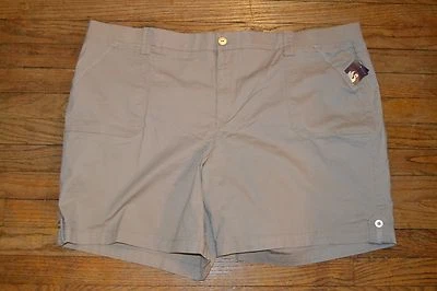 Shorts Gloria Vanderbilt JESS Latte peso leve cáqui curto tamanho 24W - Imagem 1 de 2