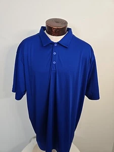 Antigua Mens XXXL 3XL Blue White Short Sleeve Golf Polo Shirt - Picture 1 of 5